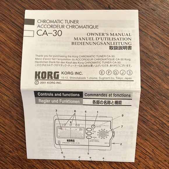 Korg Chromatic Tuner CA-30 - Picture 6 of 7